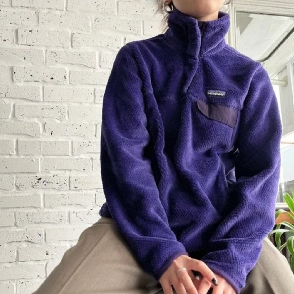Patagonia Re-Tool Snap-T Fleece Pullover Deep Purple Women’s Small